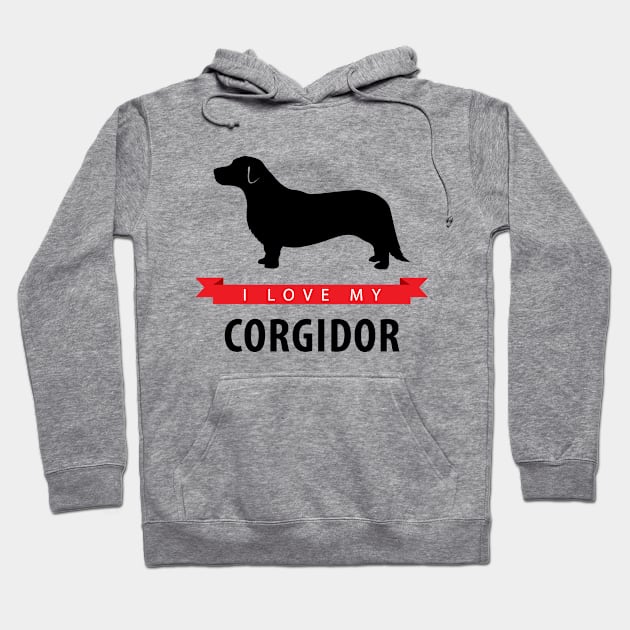 I Love My Corgidor Hoodie by millersye